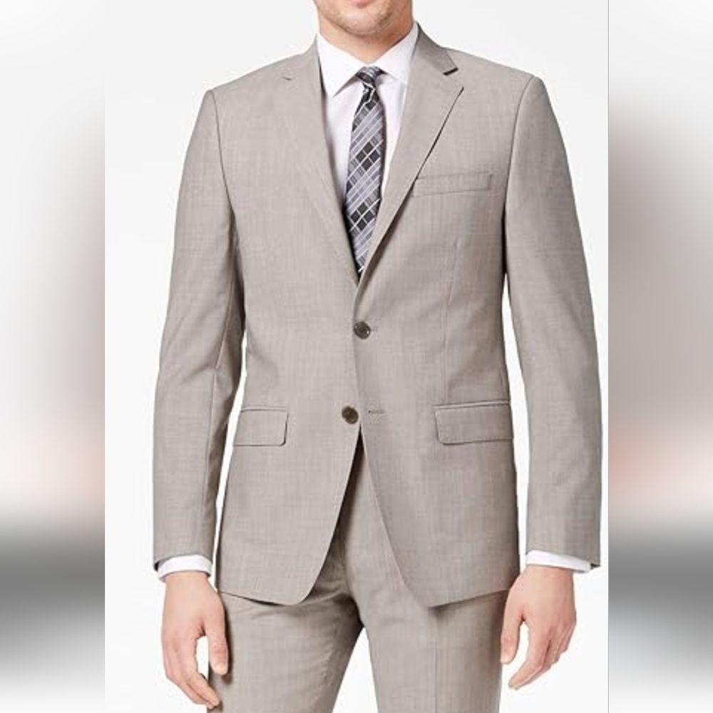 Calvin Klein men's 100% wool 2 button classic fit sports coat jacket blazer 40L